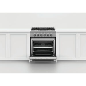 Fisher & Paykel Series 7 Professional 30 in. 4.6 cu. ft. Standard Convection Gas Range with 4 Sealed Burners - Stainless Steel, , hires