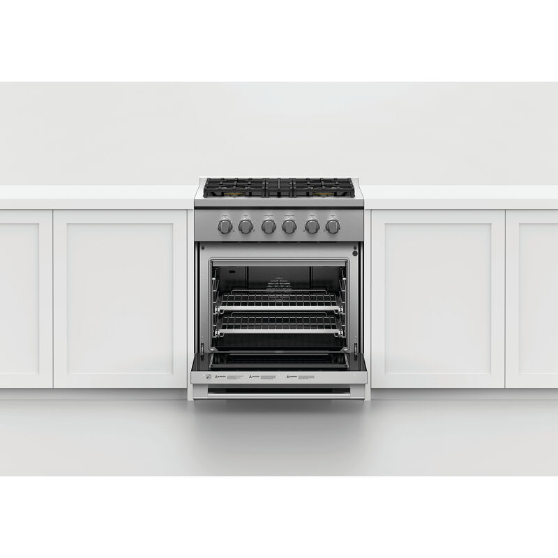Fisher & Paykel Series 7 Professional 30 in. 4.6 cu. ft. Standard Convection Gas Range with 4 Sealed Burners - Stainless Steel, , hires