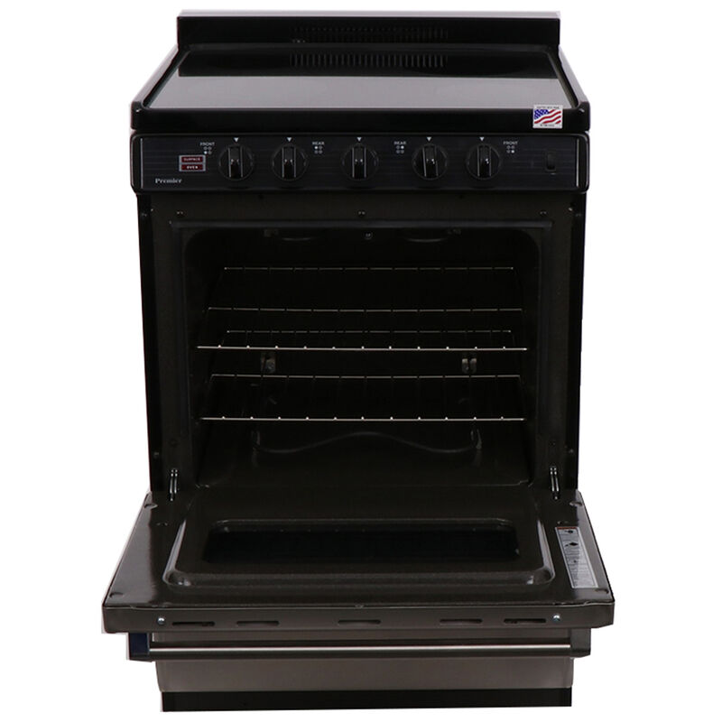 Premier 24 in. 3 cu. ft. Electric Range with Smoothtop Burners - Stainless Steel, , hires
