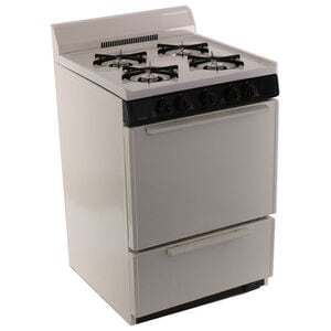Premier 24 in. 2.9 cu. ft. Gas Range with Open Burners - Bisque, , hires