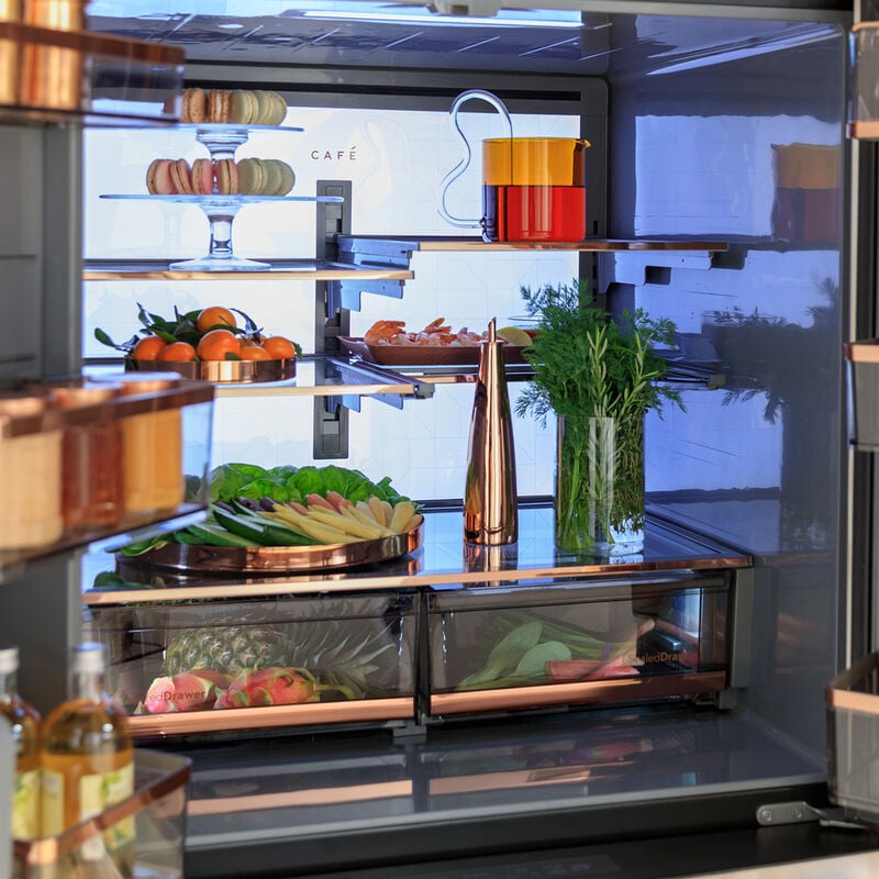 Cafe 36 in. 28.7 cu. ft. Smart 4-Door French Door Refrigerator with Internal Water Dispenser - Matte White, , hires