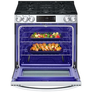 LG 30 in. 5.8 cu. ft. Smart Slide-In Gas Range with 5 Sealed Burners - PrintProof Stainless Steel, , hires