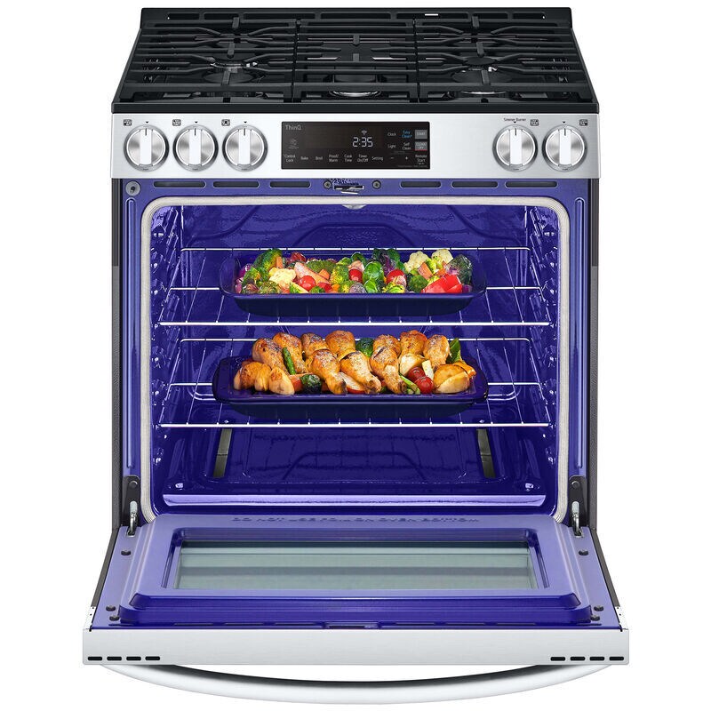 LG 30 in. 5.8 cu. ft. Smart Slide-In Gas Range with 5 Sealed Burners - PrintProof Stainless Steel, , hires