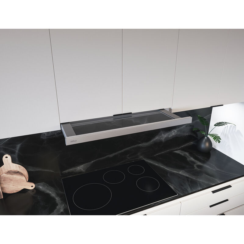 Zephyr 36 in. Convertible Slide-Out Style Range Hood with 290 CFM, 3 Fan Speeds & 2 LED Lights - Stainless Steel, , hires