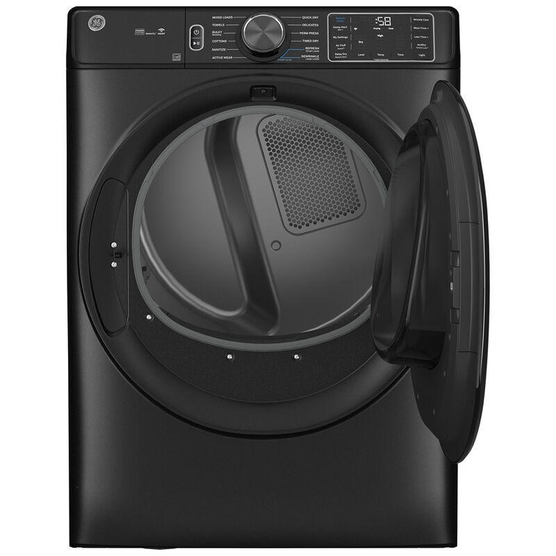 GE 28 in. 7.8 cu. ft. Smart Stackable Gas Dryer with Sensor Dry, Sanitize & Steam Cycle - Carbon Graphite, Carbon Graphite, hires