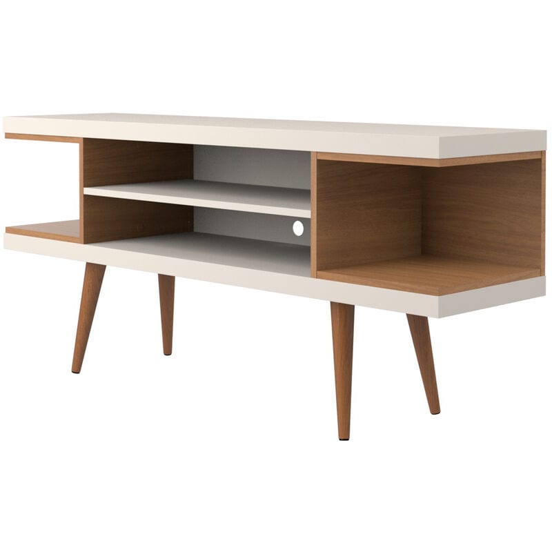 Manhattan Comfort Utopia 53" TV Stand - Off White & Maple Cream, , hires