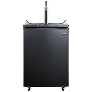 Summit 24 in. 5.6 cu. ft. Beer Dispenser with 1 Tap, Digital Controls & Digital Thermostat - Black, , hires