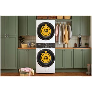 Whirlpool 28 in. 4.5 cu. ft. Smart Gas Front Load Laundry with UV Clean Technology, FreshFlow Vent System, Sensor Dry, Sanitize & Steam Cycle - White, White, hires