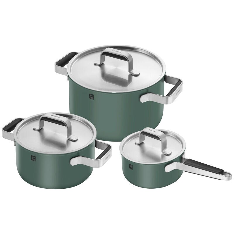 ZWILLING Pure 8-pc Stainless Steel Cookware Set - Green, Green, hires