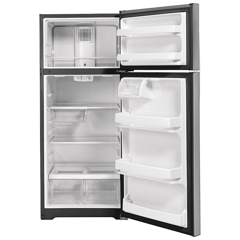 GE 28 in. 17.5 cu. ft. Top Freezer Refrigerator - Stainless Steel, Stainless Steel, hires