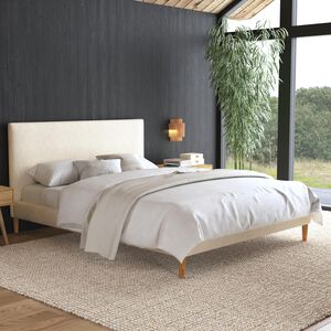 Skyline Furniture Linen Fabric Upholstered Full Size Platform Bed - Talc, Talc, hires