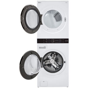 LG 27 in. WashTower with 4.5 cu. ft. Washer with 6 Wash Programs & 7.4 cu. ft. Electric Dryer with 6 Dryer Programs, Sensor Dry & Wrinkle Care - White, White, hires