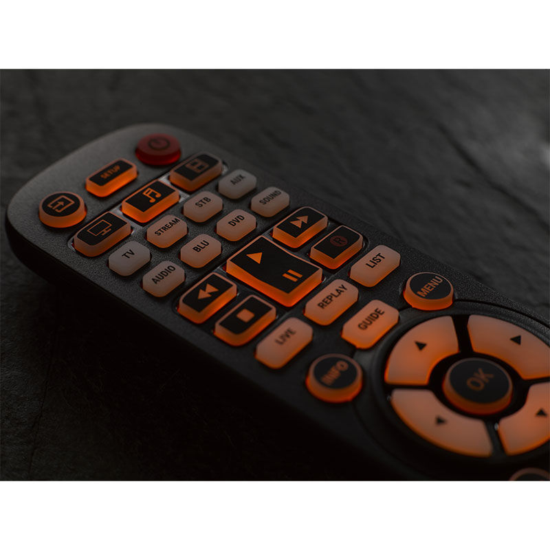 One For All Essential 8 Universal Remote Control with LED-Backlit