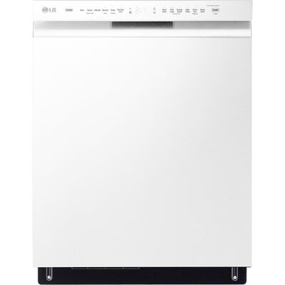 LG 24 in. Front Control Dishwasher with 48 dBa Sound Level, 3rd-Rack, Dynamic Dry & Pocket - White | LDFN4542W
