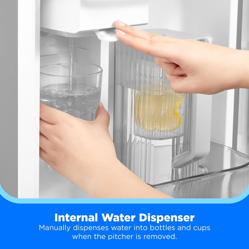 Midea 36 in. 26.5 cu. ft. Smart Counter Depth French Door Refrigerator with Internal Water Autofill Pitcher - Stainless Steel, , hires