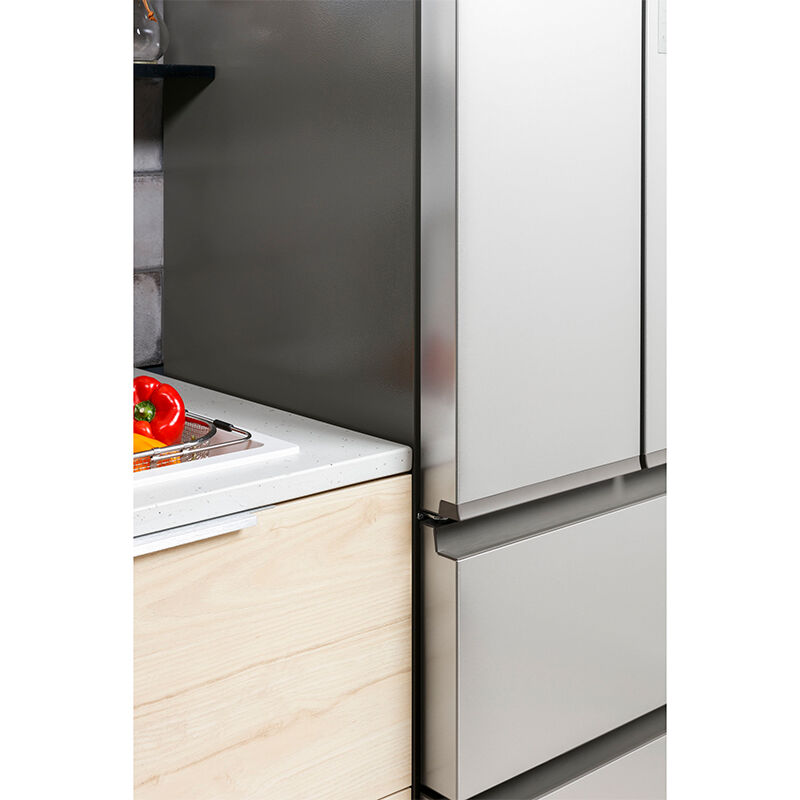 Haier 28 in. 14.5 cu. ft. Counter Depth 4-Door French Door Refrigerator - Stainless Steel, , hires