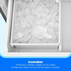 Midea 33 in. 22.8 cu. ft. Smart Counter Depth Bottom Freezer Refrigerator with Ice Maker - Stainless Steel, , hires