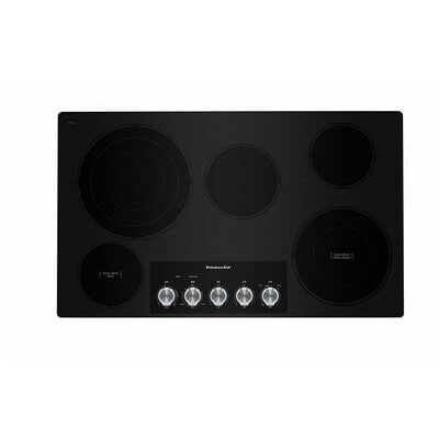 KitchenAid 36 in. 5-Burner Electric Cooktop with Simmer Burner & Power Burner - Stainless Steel | KCES556HSS