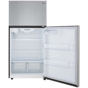LG 33 in. 23.8 cu. ft. Top Freezer Refrigerator with Internal Water Dispenser - Stainless Steel, , hires