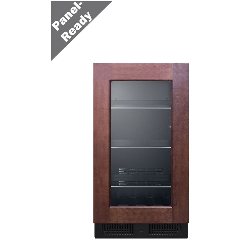 Summit Classic Collection 18 in. Built-In/Freestanding 2.9 cu. ft. Compact Beverage Center with Adjustable Shelves & Digital Control - Custom Panel Ready, , hires