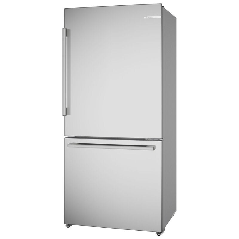 Bosch 100 Series 33 in. 17.2 cu. ft Counter Depth Bottom Freezer Refrigerator with Ice Maker - Stainless Steel, , hires