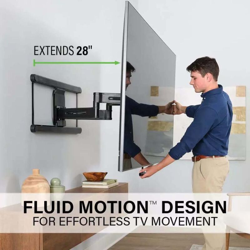 Sanus Systems Advanced Full-Motion 4D + Shift TV Wall Mount for TVs 42"-90" - Black, , hires