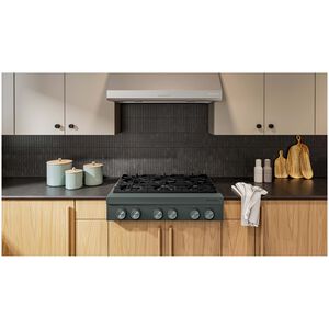 KitchenAid Commercial-Style 36 in. 6-Burner Natural Gas Rangetop with Simmer Burner & Power Burner - Juniper, , hires