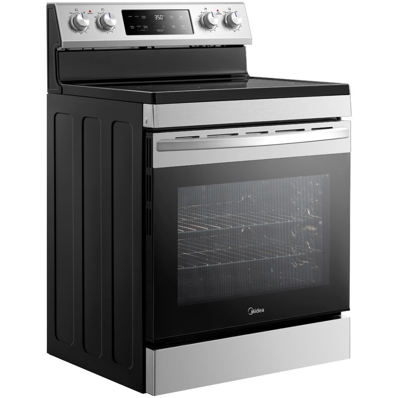 Midea 30 in. 6.3 cu. ft. Electric Range with Radiant Burners - Stainless Steel, , hires