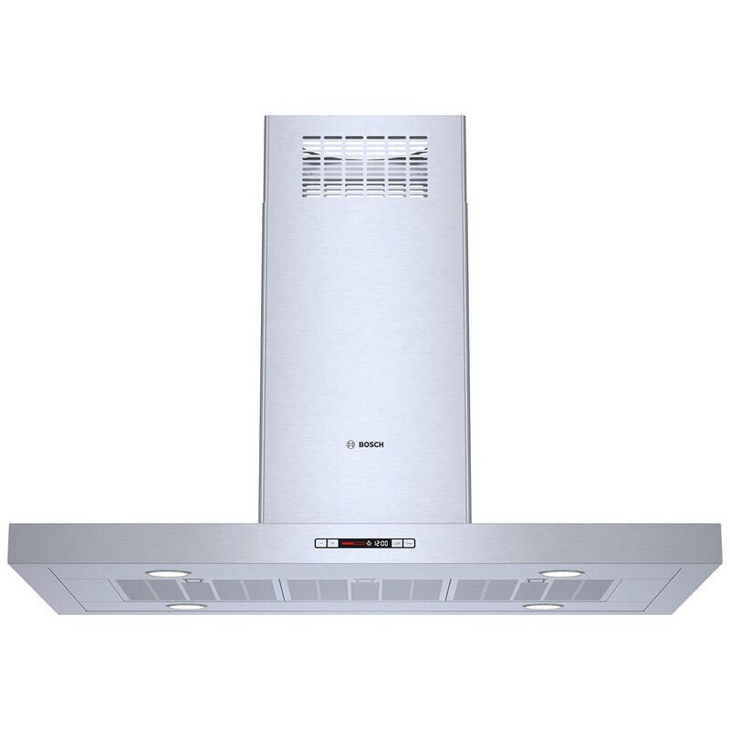 Bosch 800 Series 42 in. Convertible Chimney Style Range Hood with 600 CFM, 4 Fan Speeds & 4 Halogen Lights - Stainless Steel, , hires