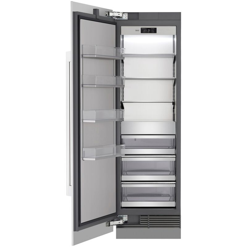 SKS 24 in. 13.9 cu. ft. Built-in Smart Triple-Drawers Upright Freezer with Ice-Maker & Adjustable Shelves - Custom Panel Ready, , hires