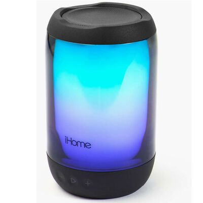 iHome PlayGlow+ Rechargeable Color Changing Waterproof Bluetooth Speaker with Mega Battery - Black | IBT820