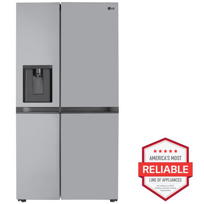 LG 36 in. 27.6 cu. ft. Smart Side-by-Side Refrigerator with External Water Dispenser - PrintProof Stainless Steel | LRSWS2806S