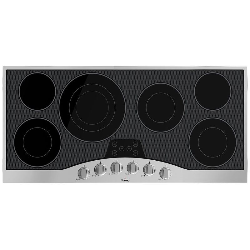 Viking 3 Series 45 in. 6-Burner Electric Cooktop with Simmer Burner & Power Burner - Stainless Steel, , hires