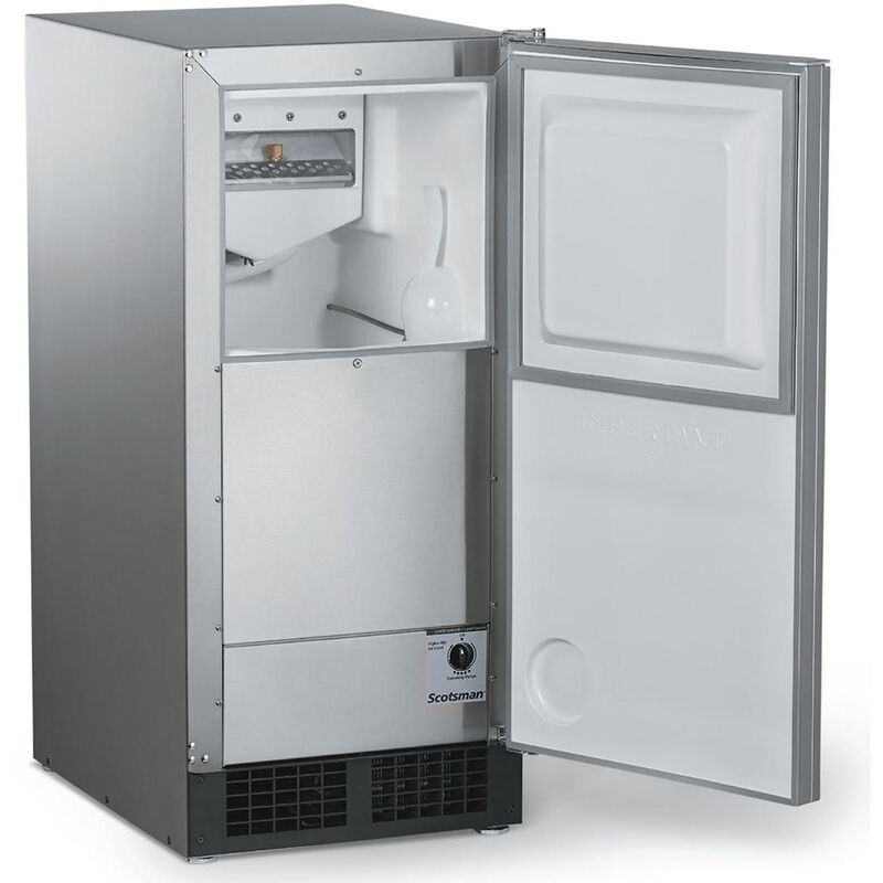 Scotsman 15 in. Built-In Ice Maker with 26 Lbs. Ice Storage Capacity & Clear Ice Technology - Aluminium, , hires