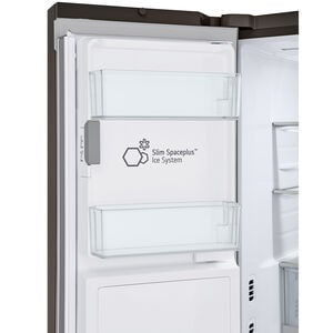 LG 36 in. 25.5 cu. ft. Smart Counter Depth French Door Refrigerator with Ice & Water Dispenser - PrintProof Black Stainless Steel, PrintProof Black Stainless Steel, hires