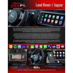 RDVFL Wireless CarPlay/Android Auto for Land Rover, Range Rover and Jaguar 2017+ 10" SINGLE Screen, , hires