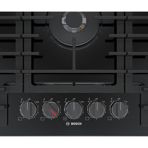 Bosch 800 Series 30 in. 5-Burner Natural Gas Cooktop with OptiSim Burner & Power Burner - Black, Black, hires