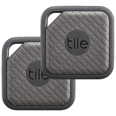 Tile Pro Sport Smart Tag 2 Pack Key, Phone & Item Tracker - Slate/Graphite | RT-09002-US