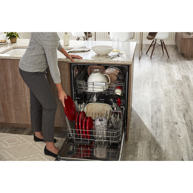 KitchenAid 24 in. Built-In Dishwasher with Front Control , 47 dBA Sound Level, 12 Place Settings, 5 Wash Cycles & Sanitize Cycle - Stainless Steel, Stainless Steel, hires