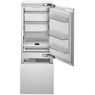 Bertazzoni Master Series 30 in. Built-In 16.0 cu. ft. Counter Depth Bottom Freezer Refrigerator with Internal Water Dispenser- Custom Panel Ready | REF30BMBZPNV