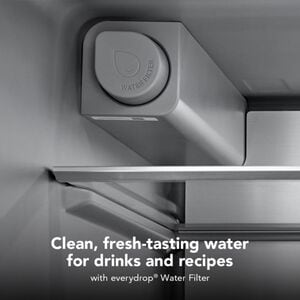 KitchenAid 36 in. 30.5 cu. ft. French Door Refrigerator with Ice & Water Dispenser - Stainless Steel with PrintShield Finish, Stainless Steel with PrintShield Finish, hires