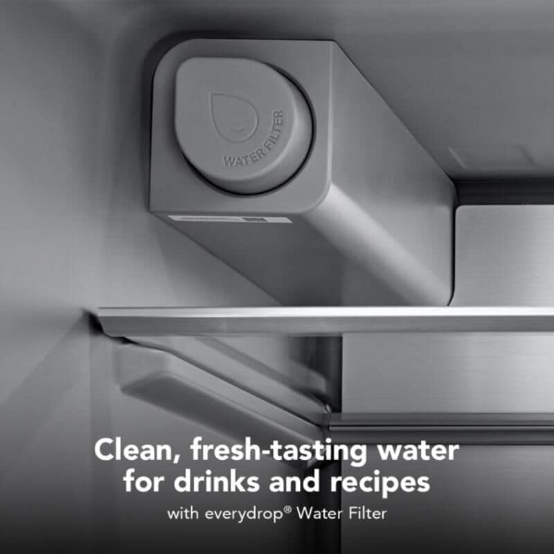 KitchenAid 36 in. 30.5 cu. ft. French Door Refrigerator with Ice & Water Dispenser - Stainless Steel with PrintShield Finish, Stainless Steel with PrintShield Finish, hires