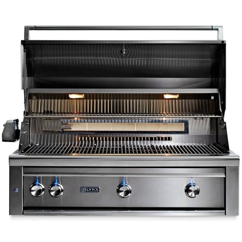 Lynx Professional 42 in. 3-Burner Built-In Natural Gas Grill with Rotisserie & Smoker Box - Stainless Steel, , hires