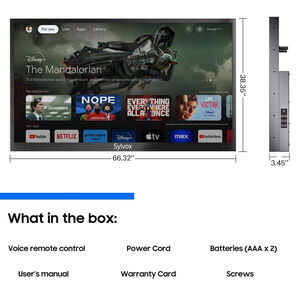 Sylvox - Deck Pro 3.0 75" Class Partial Sun 4K UHD LED Smart Google Outdoor TV, , hires