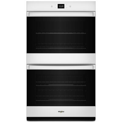 Whirlpool 27 in. 8.6 cu. ft. Electric Smart Double Wall Oven with Standard Convection & Self Clean - White | WOED5027LW