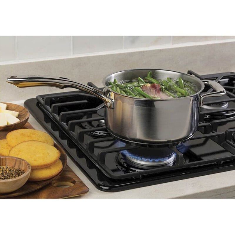 GE 30 in. 4-Burner Natural Gas Cooktop with Simmer Burner & Power Burner - Black, Black, hires