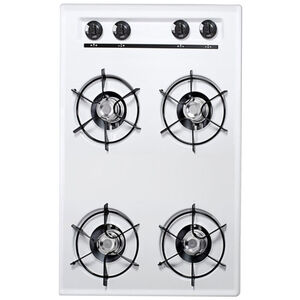 Summit 30 in. 4-Burner Natural Gas Cooktop - White, , hires