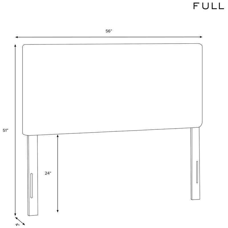 Skyline Furniture Zuma Fabric Full Size Headboard - Seafoam, Seafoam, hires