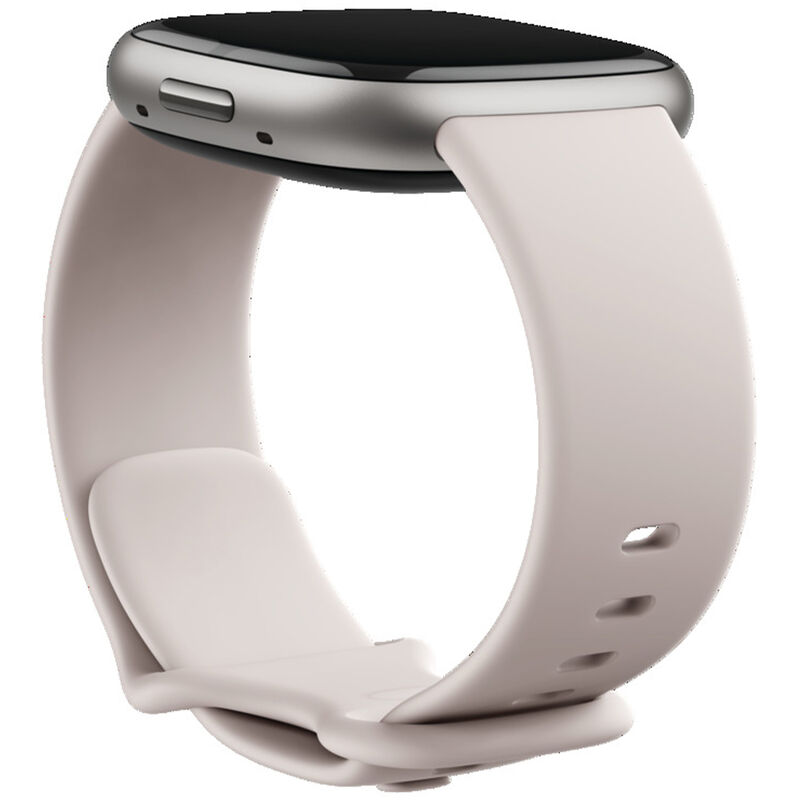 Fitbit Sense 2 Advanced Health & Fitness Smartwatch - Lunar White / Platinum Aluminum, , hires