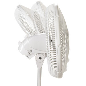 Lasko 16 in. Oscillating Pedestal Fan with 3 Speed Settings, Adjustable Tilt and Height Settings - White, , hires